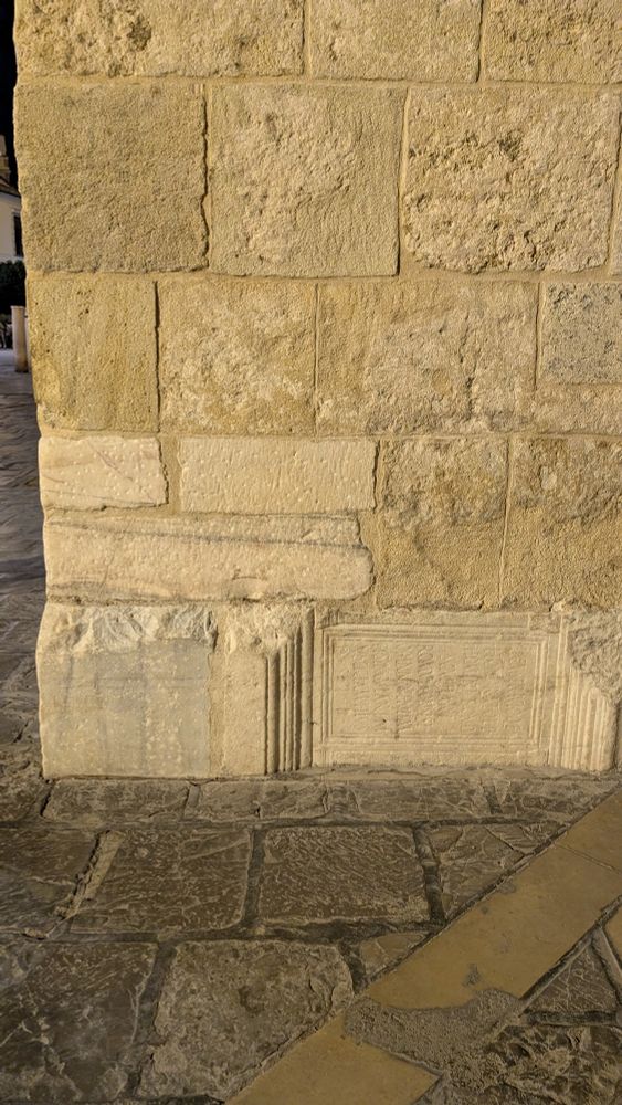 Base of Giralda, Sevilla with reused roman material.