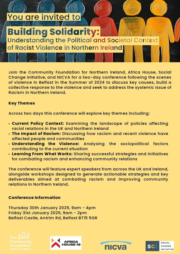 Image shows the event invitation. 

'You are invited to Building Solidarity: Understanding the Political and Societal Context of Racist Violence in Northern Ireland'