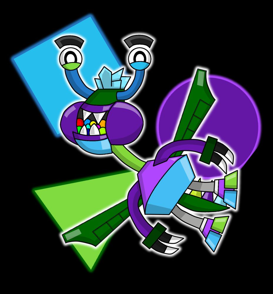 Chilbo, Slusho, and Snax Mix/Griffin Burns Mix - Known as Griffe Burnz and their stage name also Popstar Treater, the mixed of Three Mixels who same voice as special talent of art and dance, he have a power of change the voice to Mixels whoever voiced by Griffin Burns, ability of five senses together to easy take down, their voice is so powerful to Mixels can't control their body, not even mind as current moving body by their command and then can't resist by their singing voice as telling the truth, he hiding his true form as everyone thinks them are famous photographer with a camera head. He’s so extroverted, loyal, energetic, curious yet intelligent, helpful, empathy, humor, and honestly to good Mixels as they helping Mixels from hate, sadness, and problem while he doing like the therapist to them as he’s really good talent mostly dance, sing, voice, science, music, and art, he loves to scare Mixels in the dark, night, and Mixoween which going insane, he doing the music and/or scary with Dribbal, Gurggle, Jinky, and Camillot Mix/Jeff Bennett Mix, plus they all good friend to Vampos, they’re the soul of The Voice Act Mixels. The Mix is controlled by Chilbo, Slusho, and Snax at times, but mostly Chilbo controls that while his/their voice is Chilbo, Slusho, and Snax’s voice together.