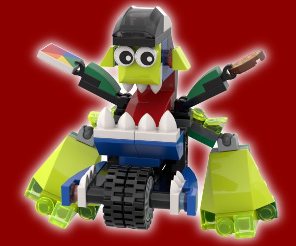 Tiketz and Gurggle Mix - Known as Patrolice, a mix of Tiketz and Gurggle who have fast powers to help any Mixels! He’s fast-talking, fast-moving, overconfident, and aware as he got a skill of brawn when fighting in any action as they get an amazing adroit with a good smart and heart to victory! Two Mixels are combined when they’re feeling sympathy and then empathy when other members really care about them to show up! The Mix is controlled by Tiketz.

Gurggle and Tiketz are both members have fast types and a rare Lego piece of show of trio; Gurggle is a fast-talking and has a Rainbow Cubit Lego Piece and Tiketz is a fast-moving and has a Cookironi Lego Piece, they’re both tough and fast ones of trio.