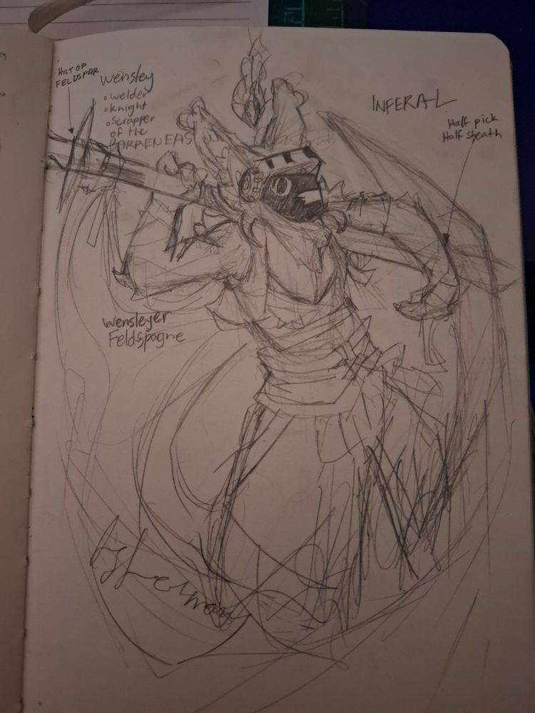 first sketch of him, His name is Wensley. Wensleyer Feldspagne :]