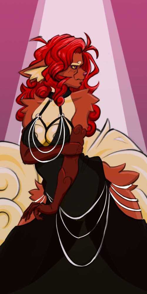 Ryukyu in black dress.