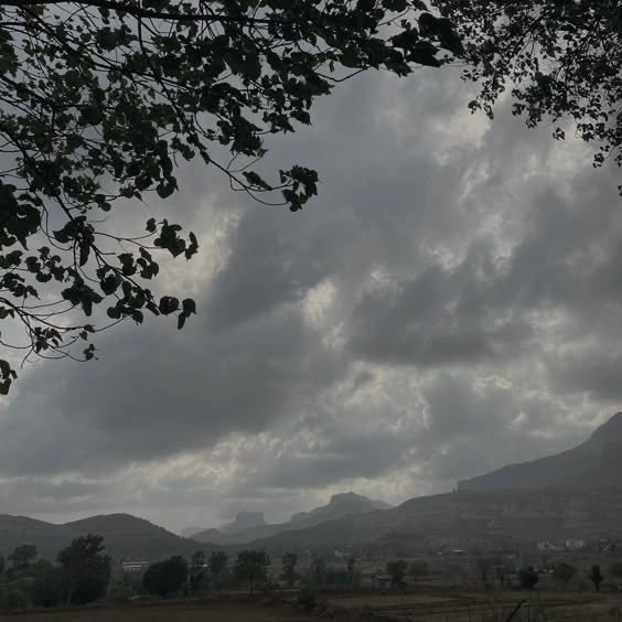 a landscape on a cloudy foggy day