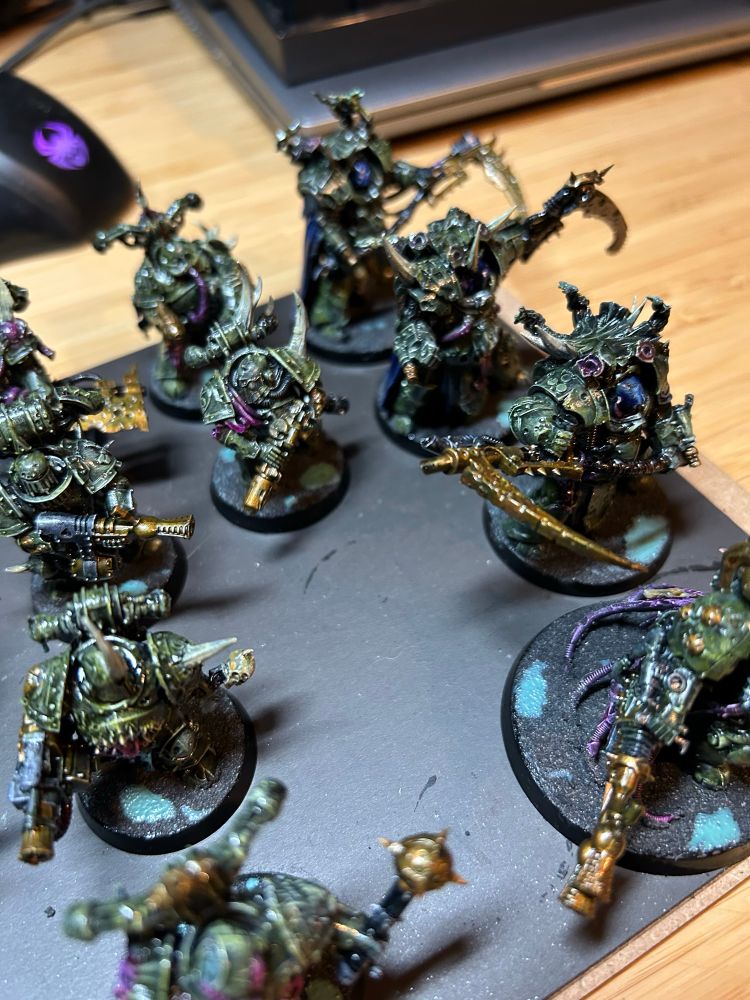 Another close up of blue slime on the bases 