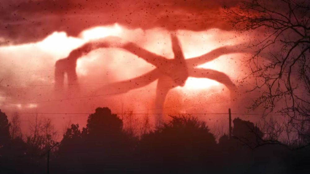 A still from Stranger Things depicting the mind flayer