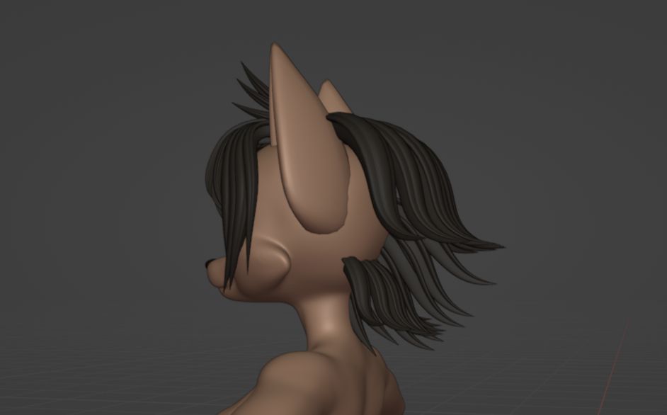Fox fursona Reyess side view