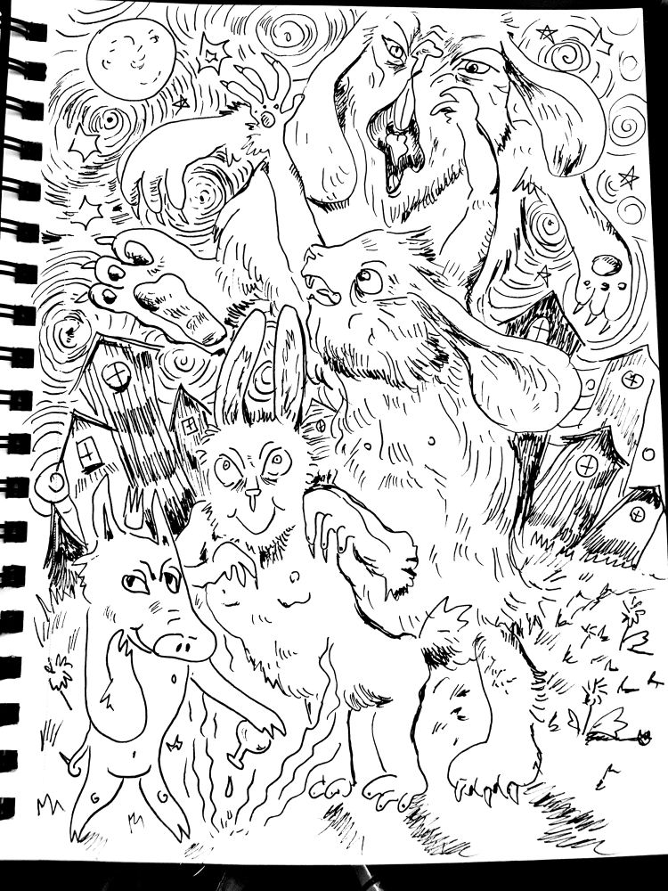 An evil pig gives rabbits a potion that makes them evil and large