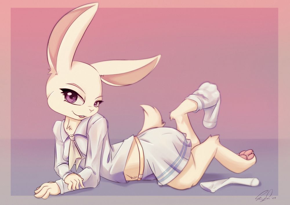 Haru teasing with her socks