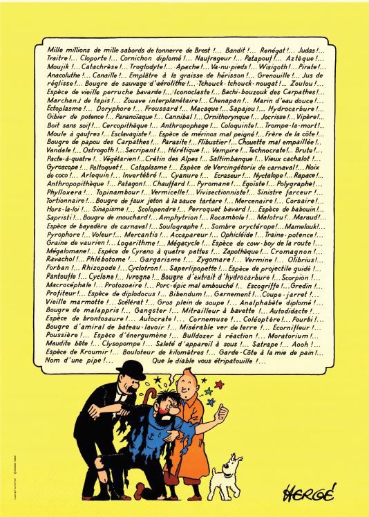 Liste de toutes les insultes du capitaine haddock 