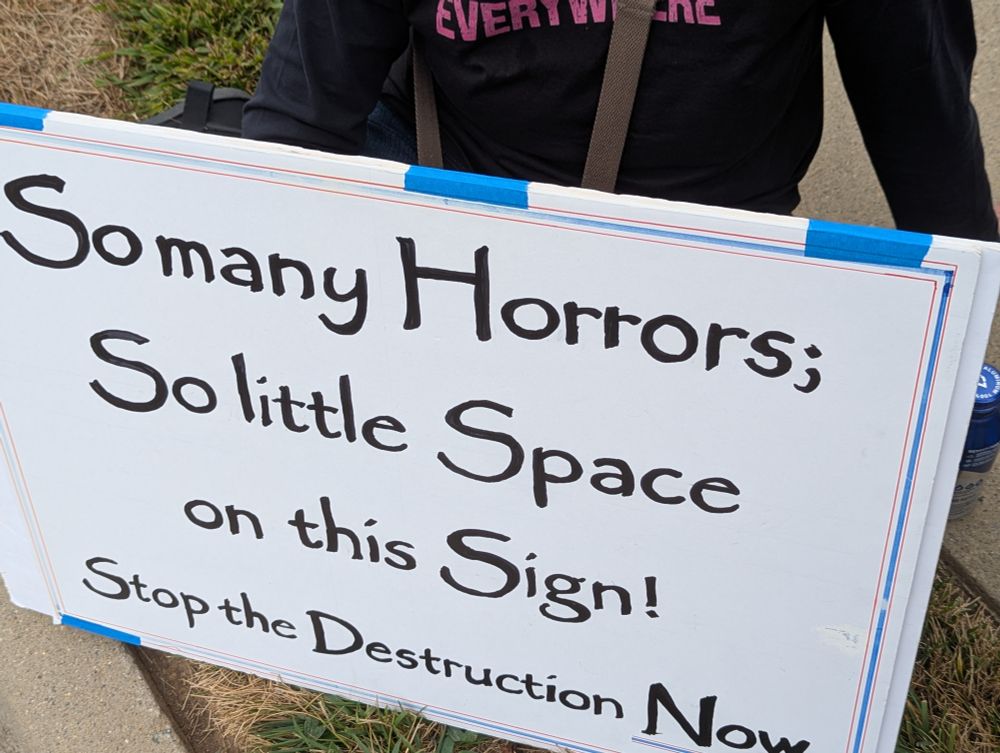 So many horrors; so little space on this sign