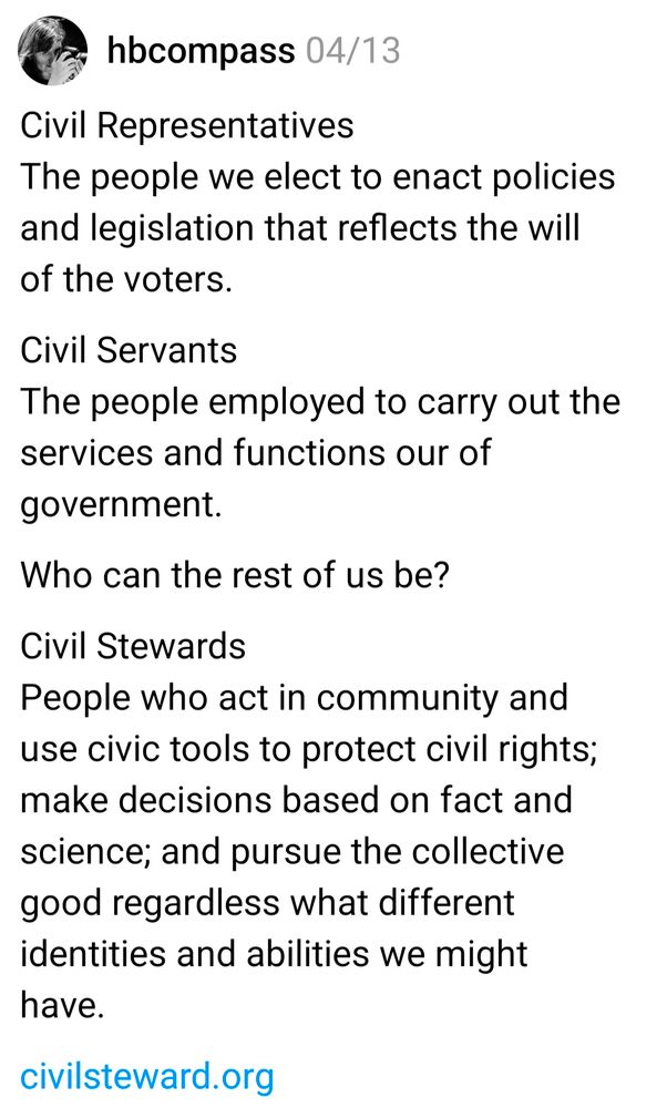 Check out civilsteward.org