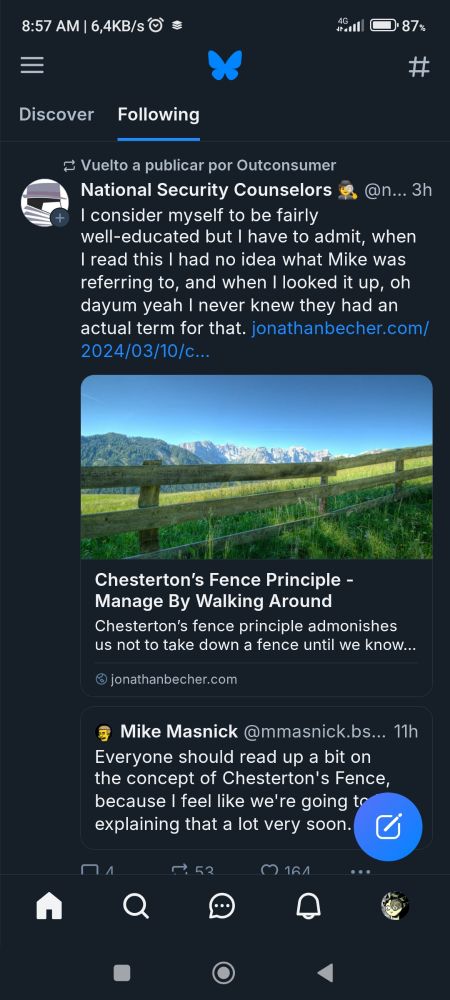 Discover y Following
