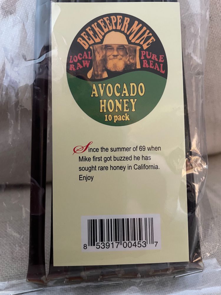 10 pack of avocado honey sticks.