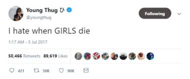 young thug i hate when GIRLS die