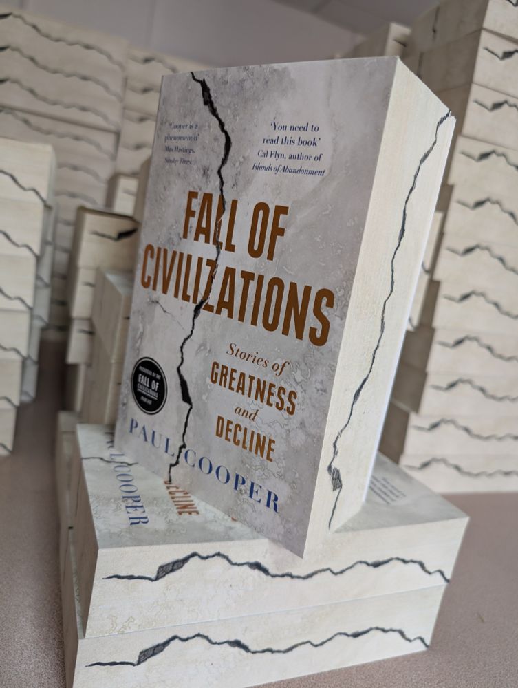 Me signing my upcoming paperback book: Fall of Civilizations - Stories of Greatness and Decline.