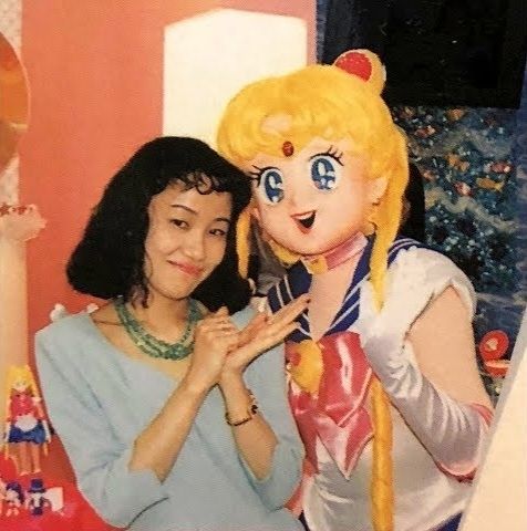 Photo of Naoko Takeuchi and Sailor Moon