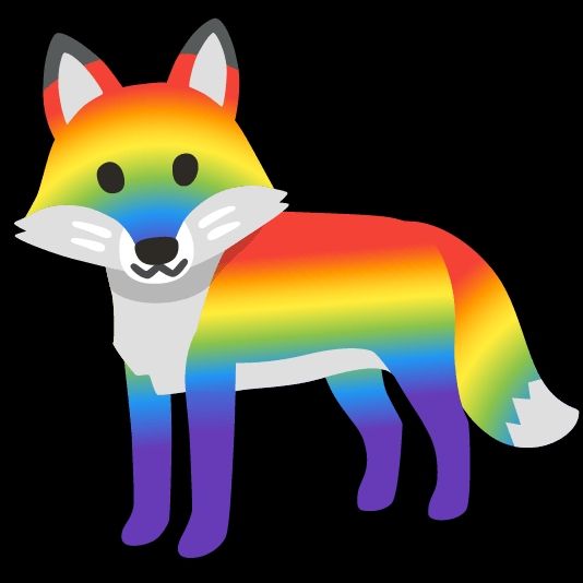 A pride fox sticker