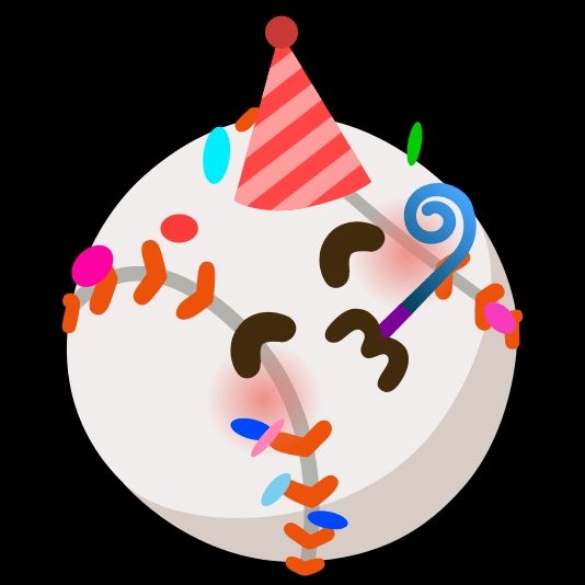 Baseball emoji. Birthday celebration 