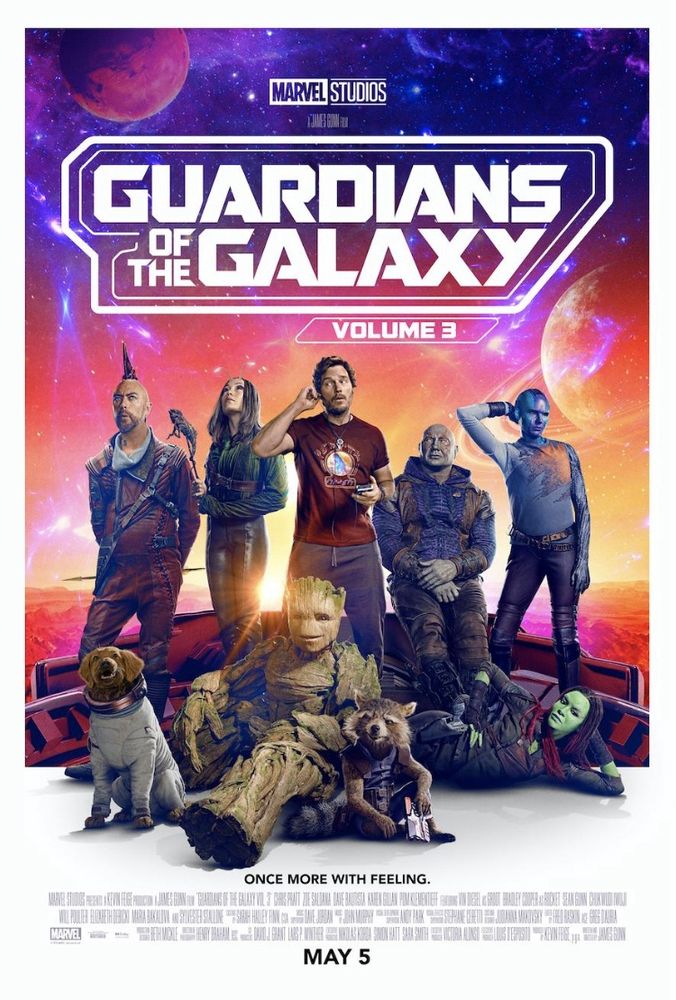 Poster for the 2023 James Gunn / Marvel Studios motion picture “Guardians of the Galaxy (Volume 3).”