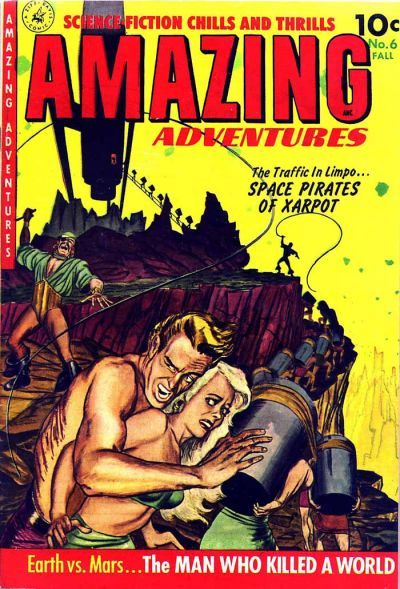 Cover of AMAZING ADVENTURES 6. Art by Bernie Krigstein.