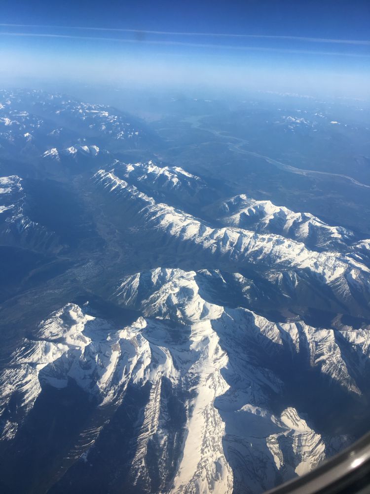 Mountains somewhere between Vancouver and Toronto. Mid flight. Forgot to make a note where. 🤦🏼‍♂️