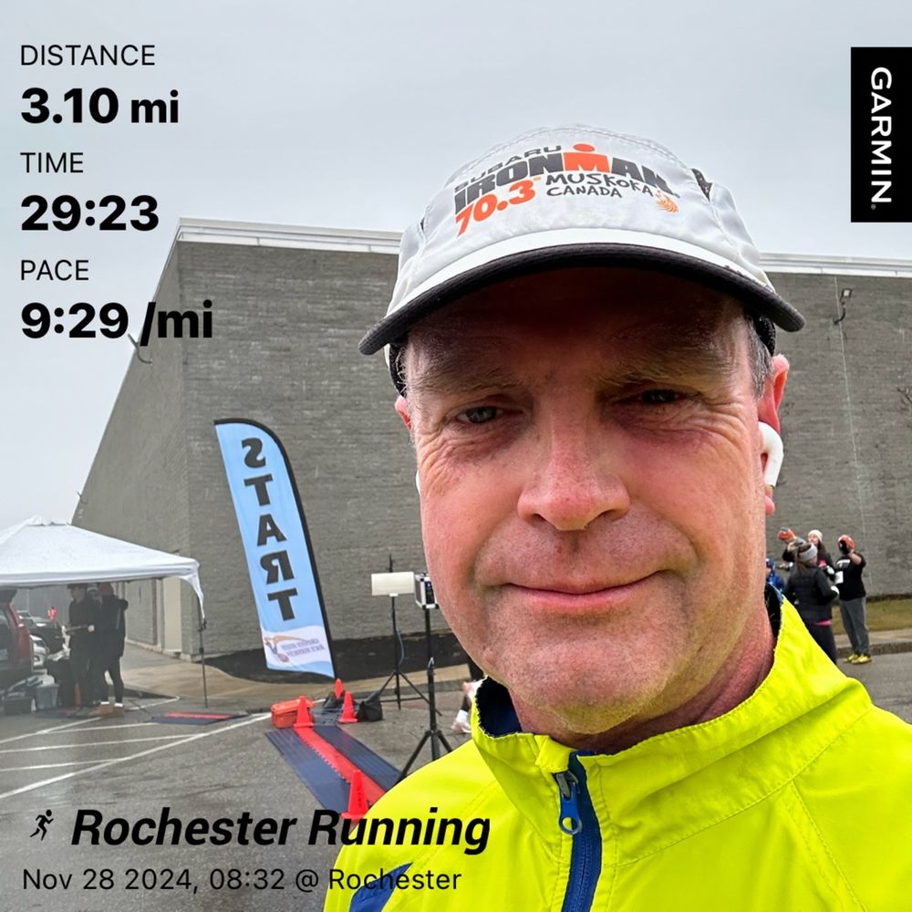 Luke at the start line of the Freefall 5K