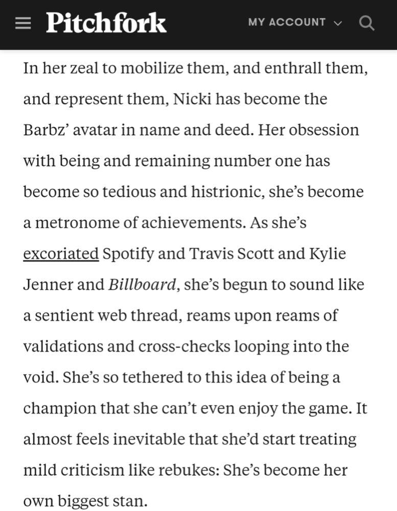 Screenshot of 2018 essay on pop stars becoming platforms