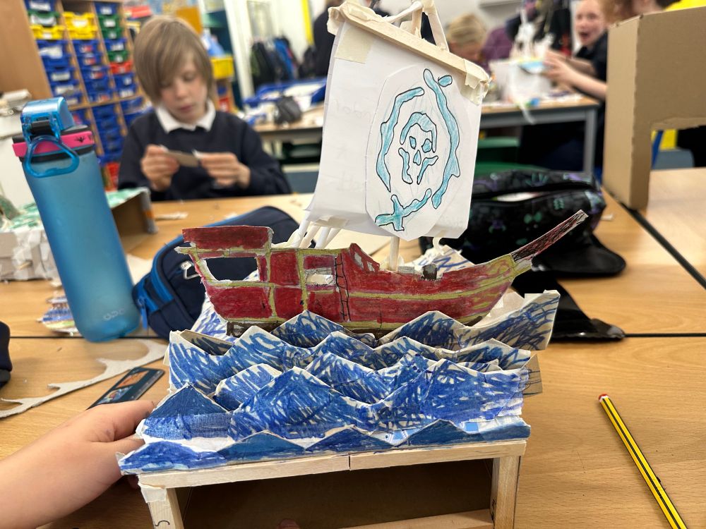 Oliver’s floating pirate ship