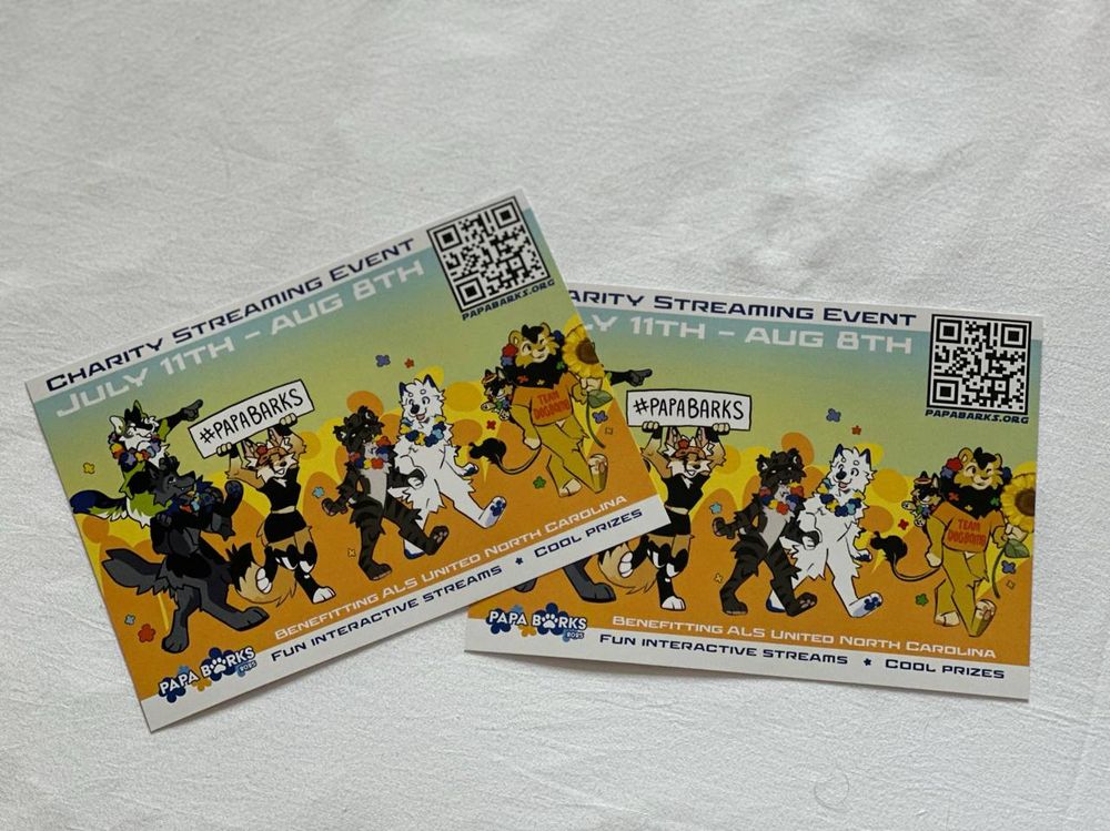 Papa barks flyers at Anthrocon!