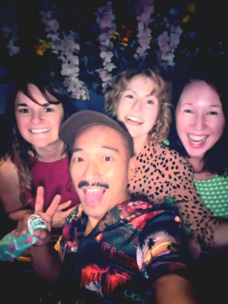 Group photo in the bar