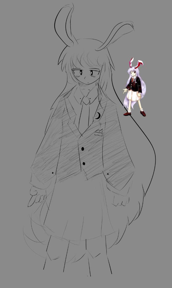 Art of Reisen Udongein Inaba from Touhou Project.