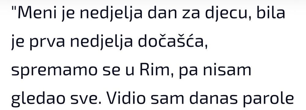 Plenković: Meni je nedjelja dan za djecu, bila je prva nedjelja dočašća, spremamo se u Rim, pa nisam gledao sve.