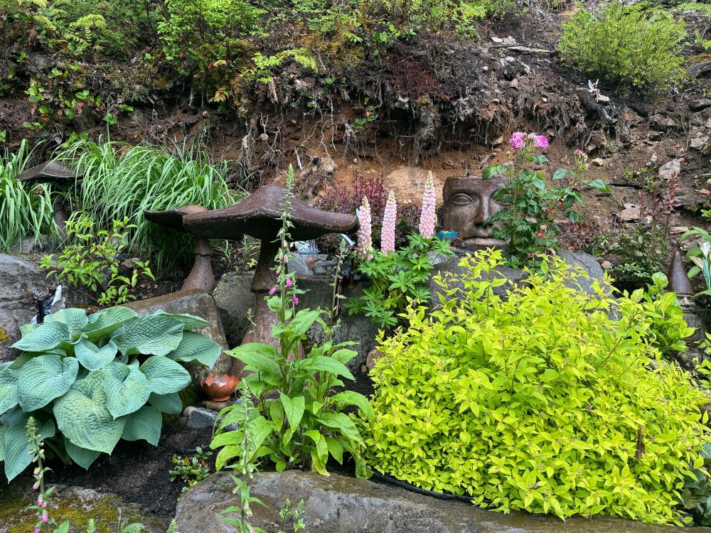 Part of my giant mushroom faerie garden.