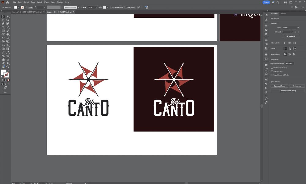 The modern Bel Canto logo, now simplified to just the six windmill vanes and a solid version of the wordmark underneath, which now bears the name "Bel Canto".