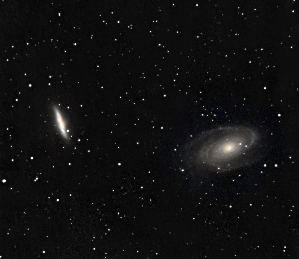 M82 (Cigar Galaxy) and M81 (Bode's Galaxy)