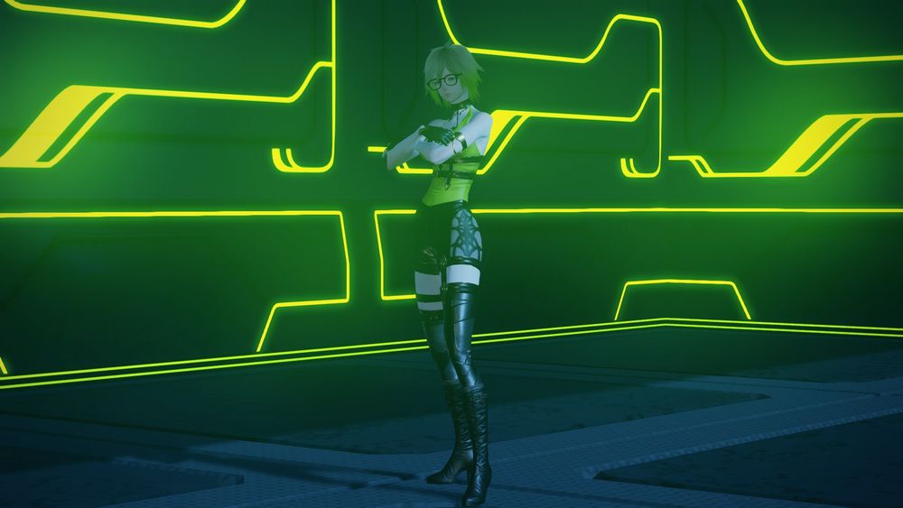 Attentater look without coat and crossed arms
