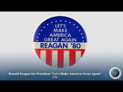 Ronald Reagan for President "Let's Make America Great Again" 1980