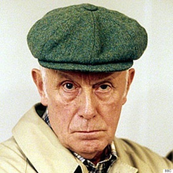 A picture of Victor Meldrew wearing a green flat cap.