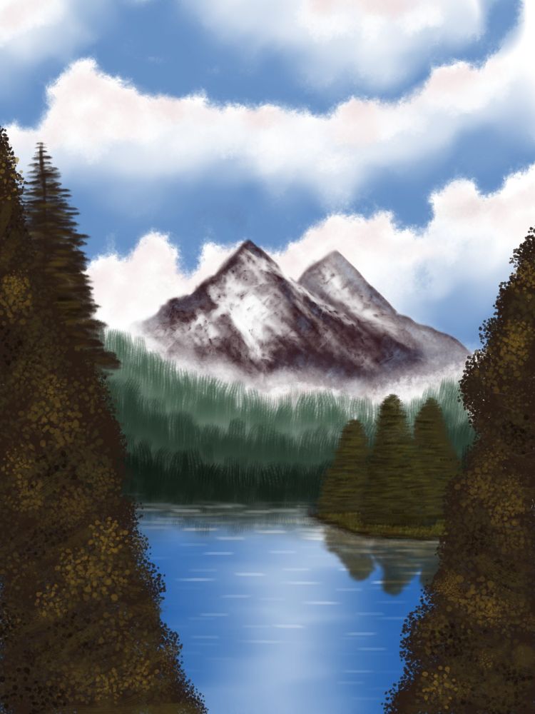 Inspired by Bob Ross' Mystic Mountain