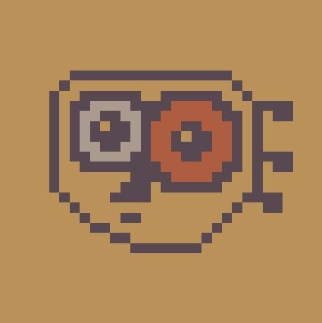 Pixelart recreation of the face from Miró