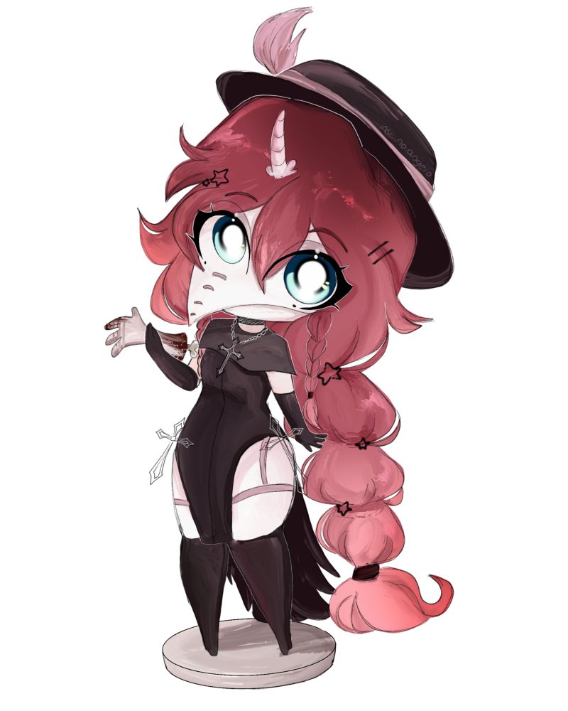 My oc Alicia in plague doctor costume