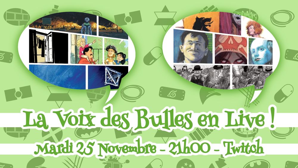 Annonce de l'enregistrement des épisodes 327 et 328 du One Eye Club le mardi 25 novembre à 21h sur twitch.