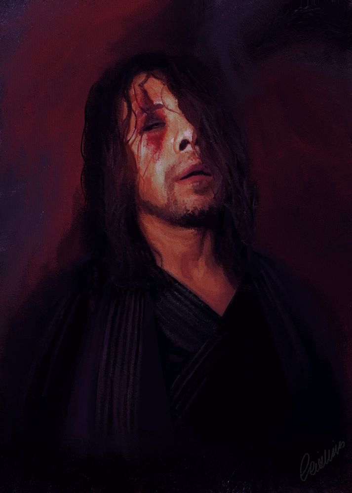 Digital gesso painting of shinsuke. The ref I used it's from a v blurry screenshot I took from the moment backstage the night he returned to smackdown & attacked la knight. 