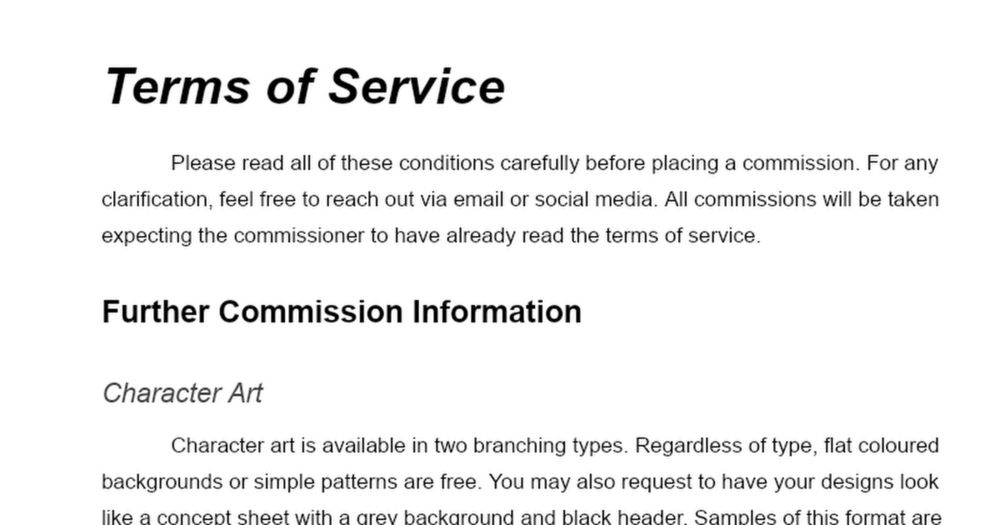 Teliivision's Commissions TOS