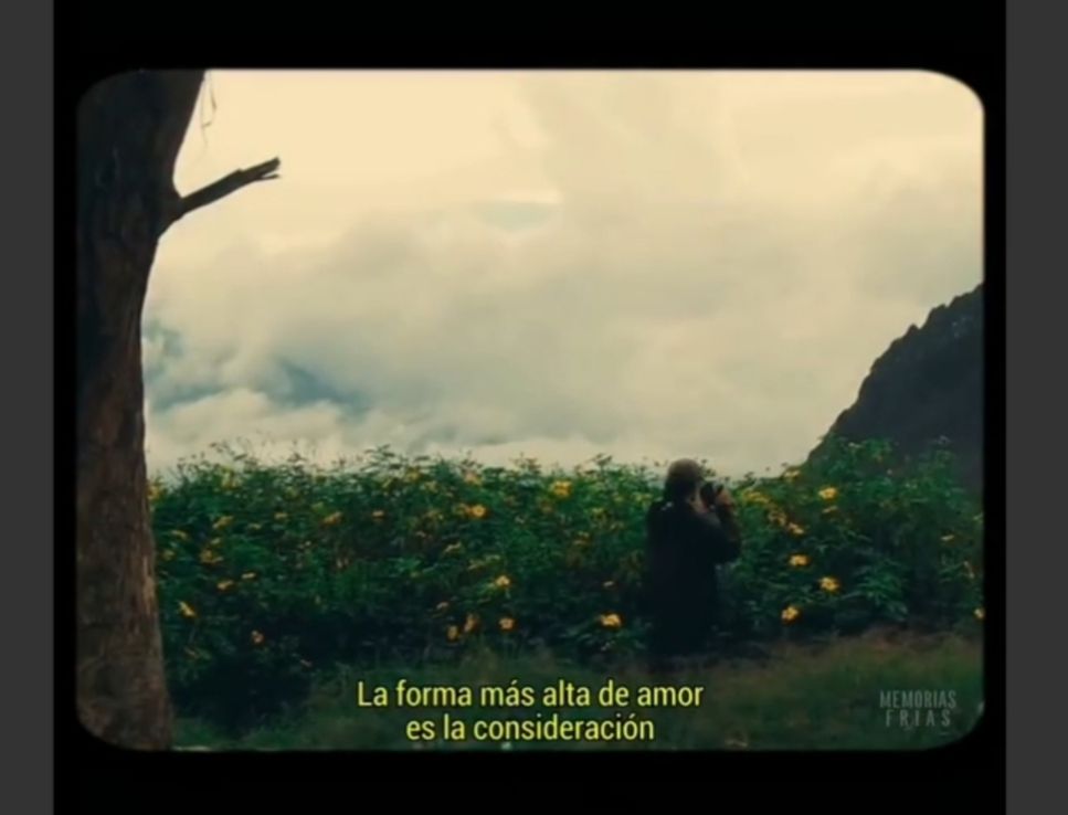 "La forma más alta de amor es la consideración". Pues eso.

presen.si.a. (IG).