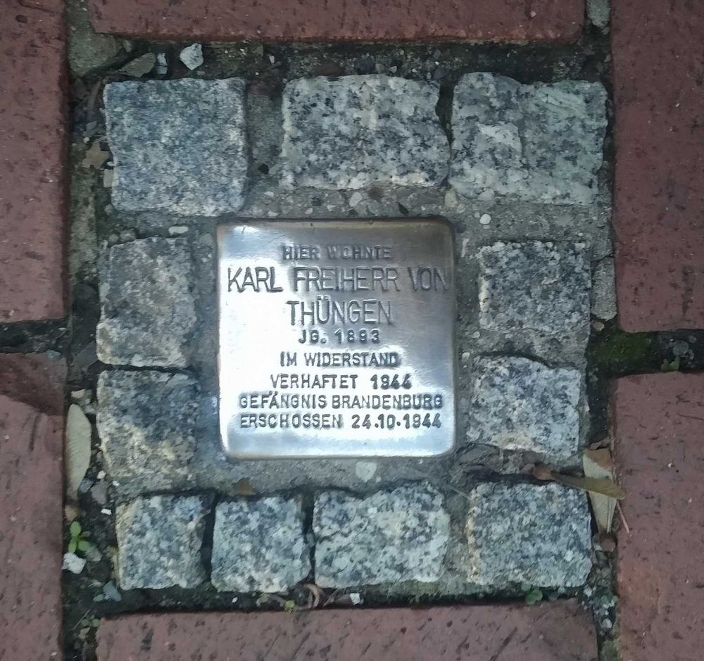 Stolperstein für Karl Freiherr von Thüngen in Bamberg