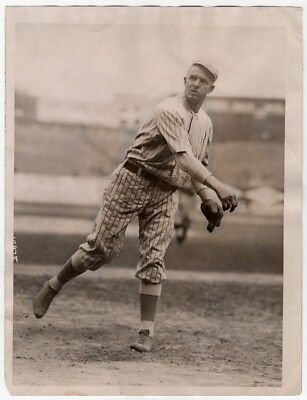 Christy Mathewson warms up for the NY Giants. Circa 1914.