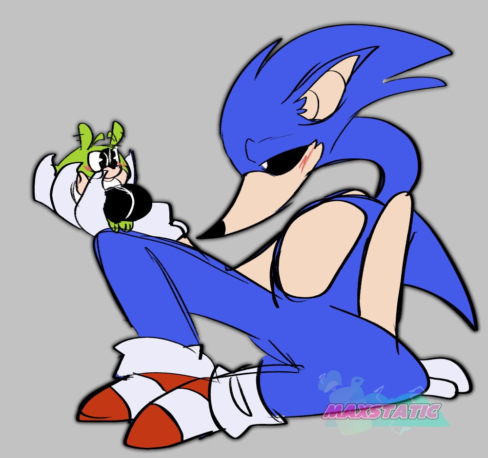 A drawing of OMW sitting down as he gently holds BAJA
