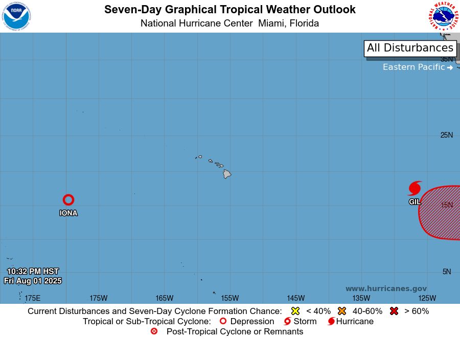 Central North Pacific 7-Day Graphical Outlook Image