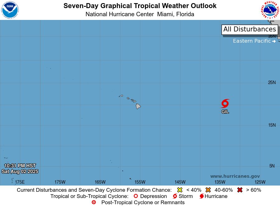 Central North Pacific 7-Day Graphical Outlook Image